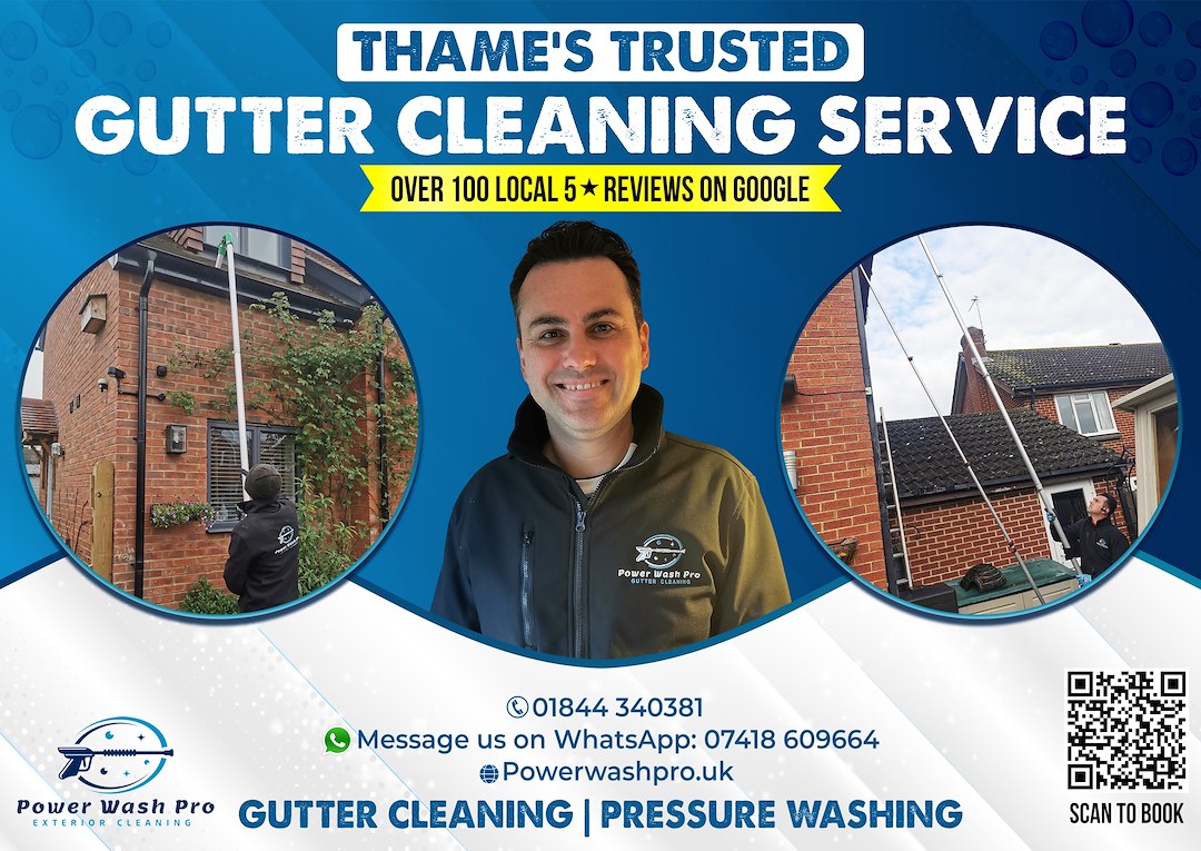Gutter Cleaning on 3-Storey Houses In High Wycombe 